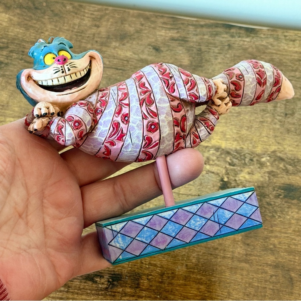 Jim Shore Grinning Cheshire Cat Disney Traditions  Enesco Alice in Wonderland - Picture 5 of 5